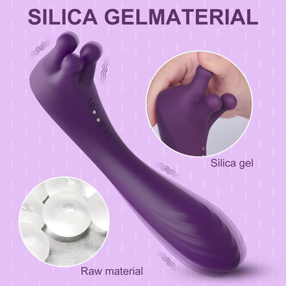 Smoive Clitoral Vibrator with Trio of Fondling Nubs, G Spot Vibrator Clitoris Stimulator, Sex Toys for Women