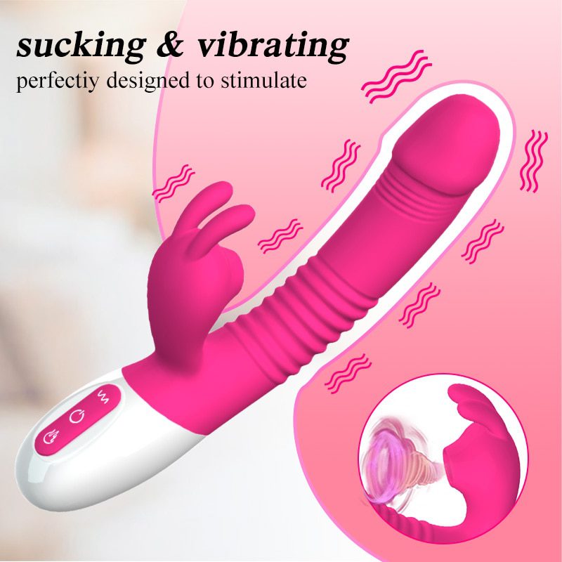 Big Rabbit Clitorals Sucking Vibrator for Women G Spot Anal Vaginal Stimulator Heating Realistic Vibrating Dildo 1