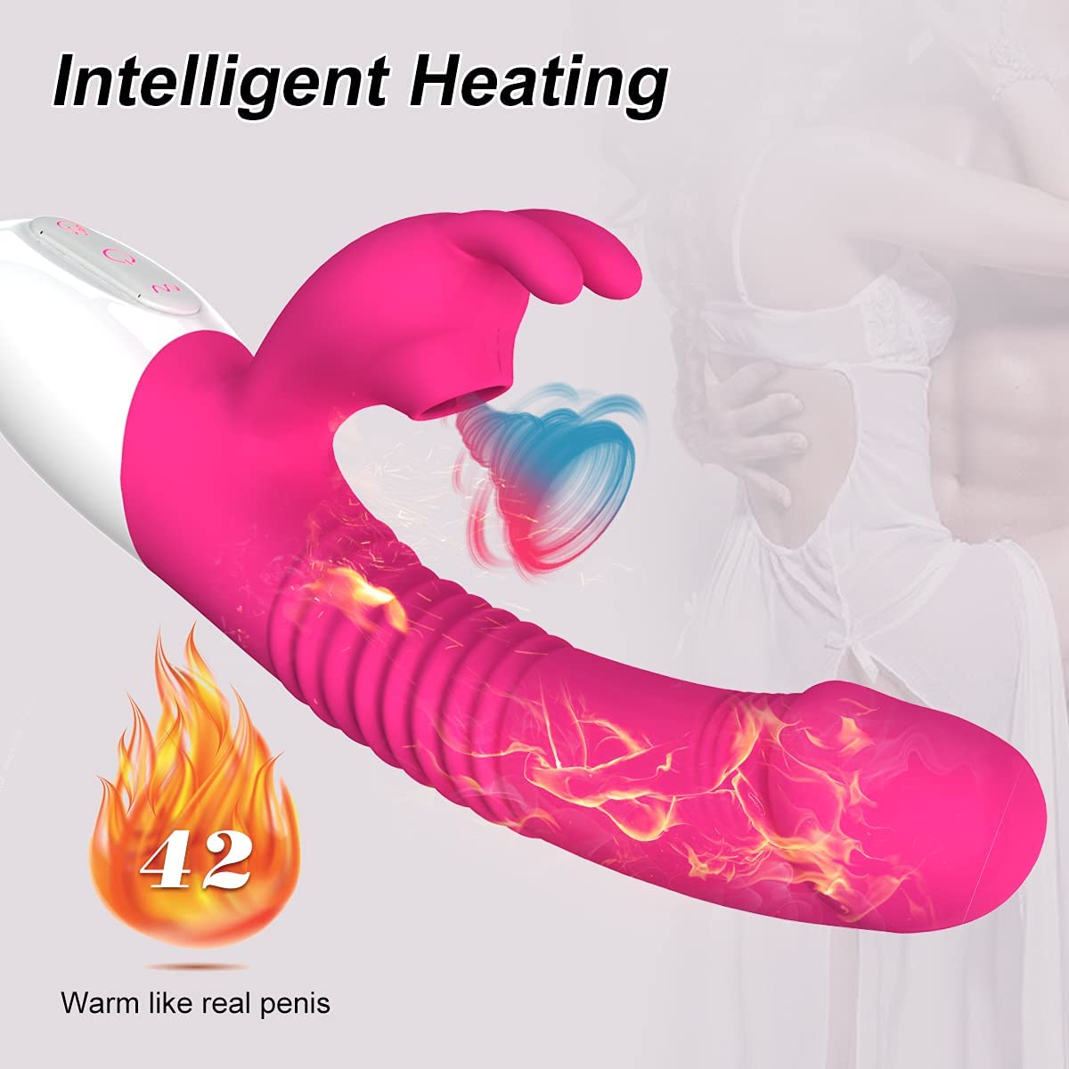 Big Rabbit Clitorals Sucking Vibrator for Women G Spot Anal Vaginal Stimulator Heating Realistic Vibrating Dildo 2