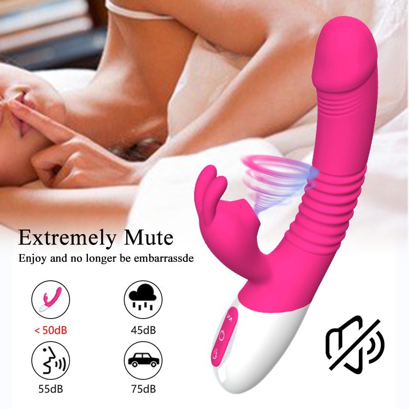 Big Rabbit Clitorals Sucking Vibrator for Women G Spot Anal Vaginal Stimulator Heating Realistic Vibrating Dildo 4