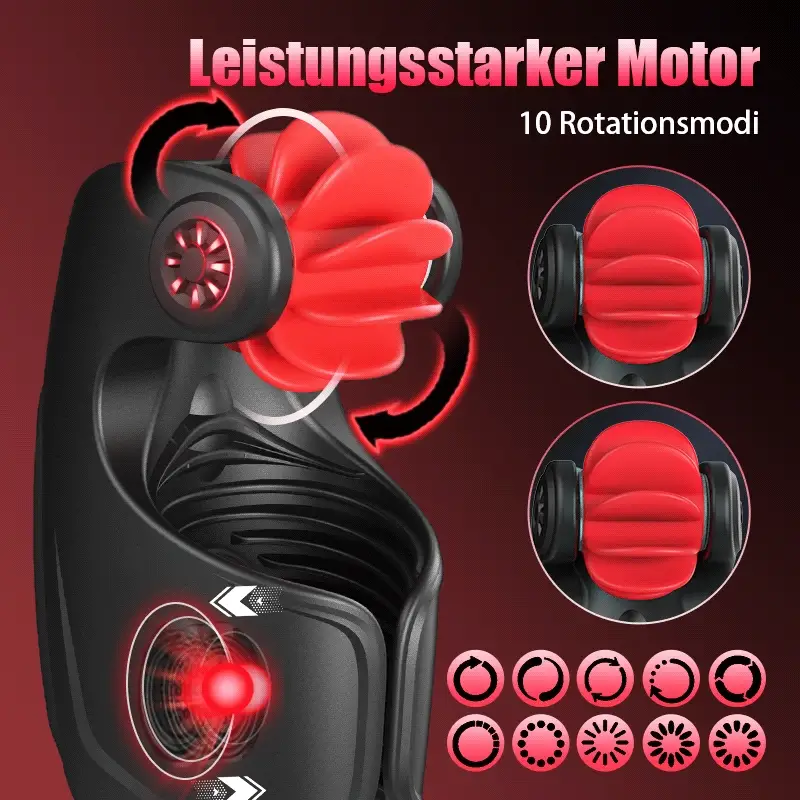 10 Klopfen & Vibration 10 Rotationen Tornado Masturbator Trainer - Image 4