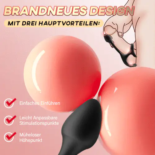 Anal Plug kugelförmiger Vibrationsstimulator mit Penisringe - Image 3
