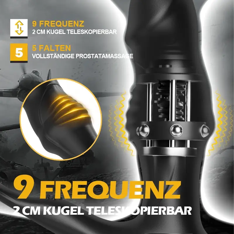 9 Wackelndes, schwingendes und vibrierendes Prostata-Massagegerät mit Penisring - Image 3