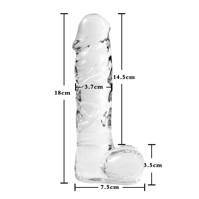Simulation transparenter Glasphallus transparente Farbe - Image 5