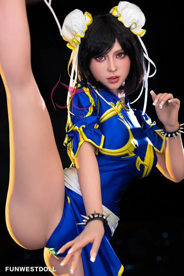 155cm/5ft1 F-cup Cosplay Street Fighter Chun-Li Anime Sex Doll - #032 Lucy - Image 11