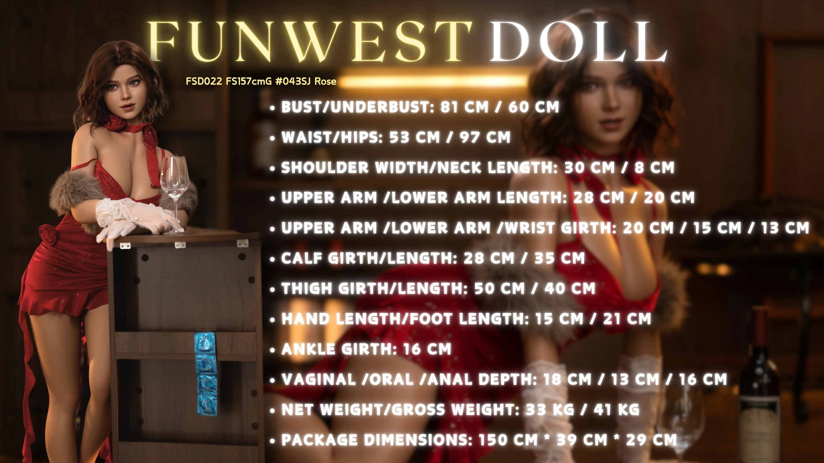 157cm/5ft2 G-cup Silicone Sex Doll #043 - Natural Rose - Image 13
