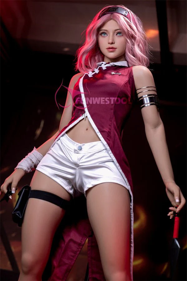 159cm/5ft3 A-cup Naruto Sakura Cosplay Anime TPE Sex Doll - #038 Alice - Image 6