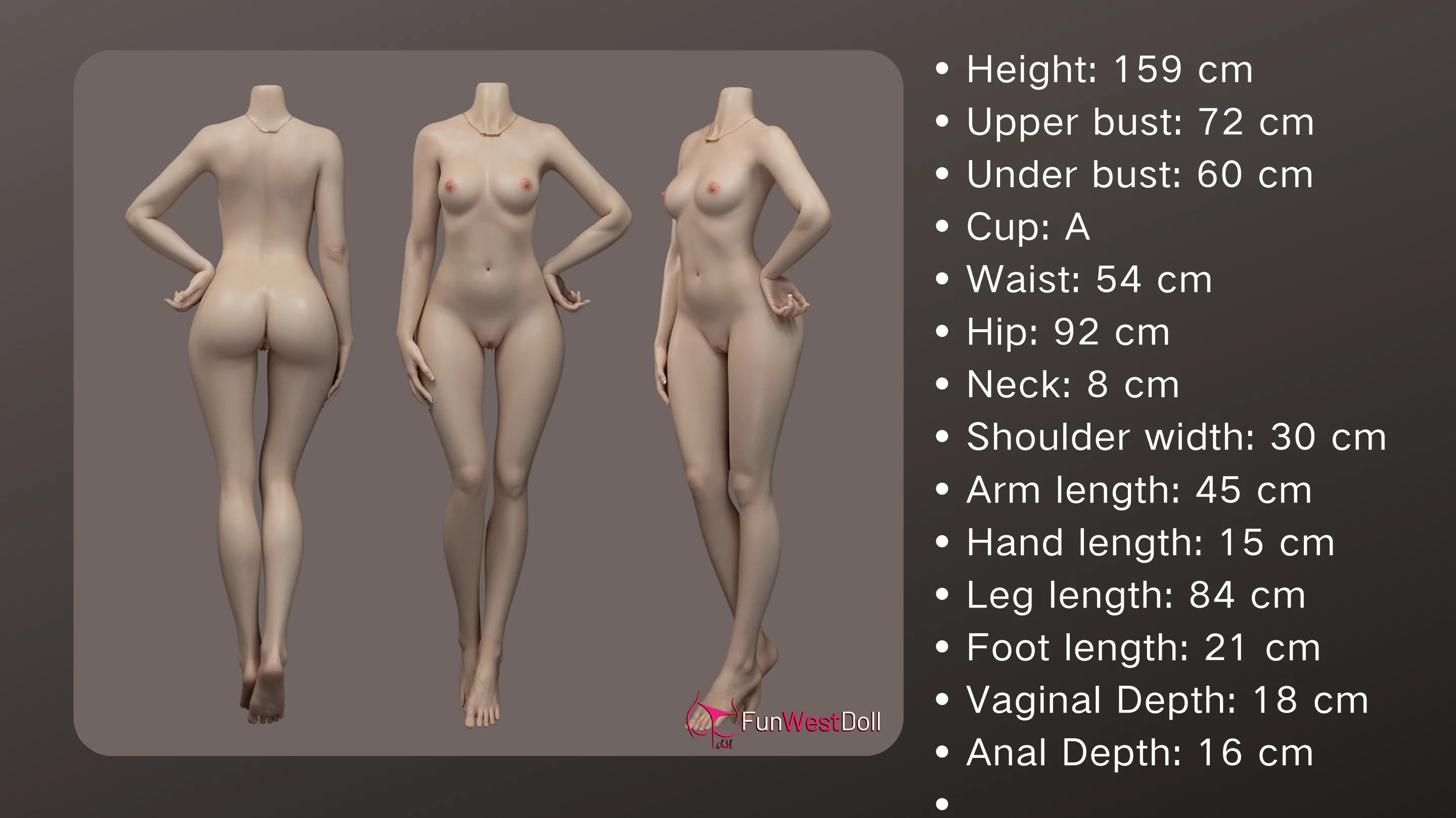 159cm/5ft3 A-cup Silicone Japanese Sex Doll - #038S Alice White - Image 4