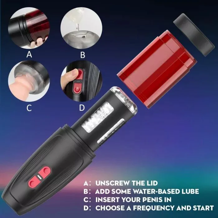 2 In 1 3D Textured Vagina Hands Free Masturbator - Image 6