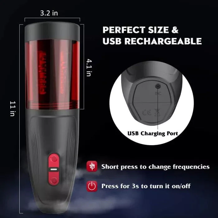 2 In 1 3D Textured Vagina Hands Free Masturbator - Image 7
