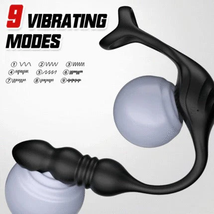 Acmejoy - 9 Thrusting & Vibrating Wearable Prostate Massager with Cock ring - Image 2