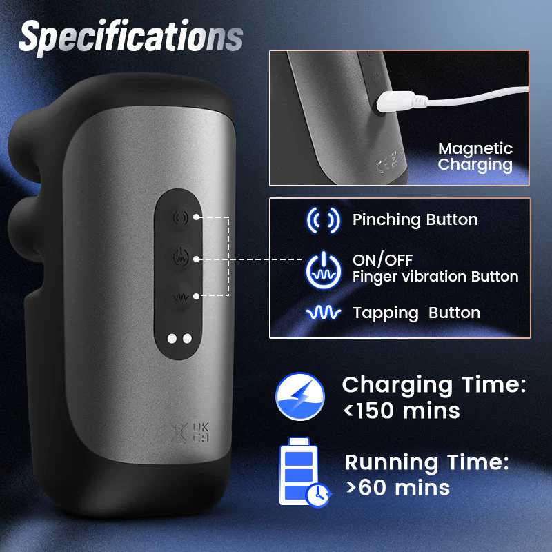 Acmejoy - Evans 10 Pinch Beating Finger Vibrations Penis Vibrator Male Glans Trainer - Image 8