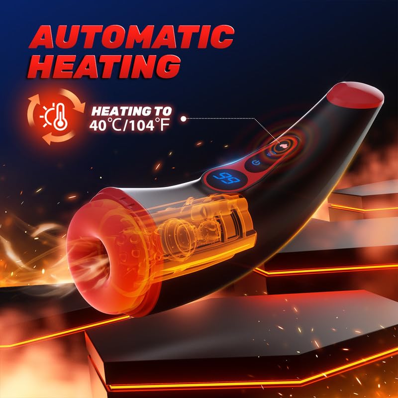 Acmejoy – Blowhorn 9 Suction & Vibration Heating Stroker with Voice & LCD Display - Image 3