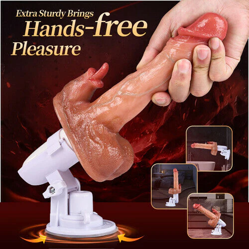 Acmejoy - Sex Machine 90° Automatic Adjustable 8 Thrusting & Vibrating & Licking Dildos Vibrator - Image 2