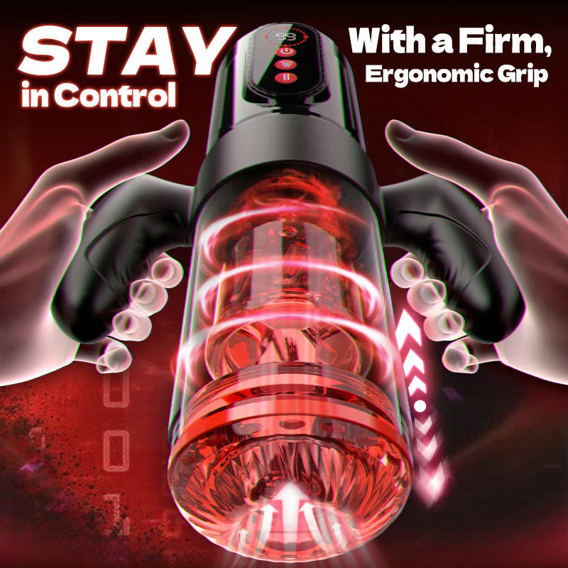 Acmejoy - Terminator 9 Telescopic Rotating Sucking with Handle Male Stroker - Image 4