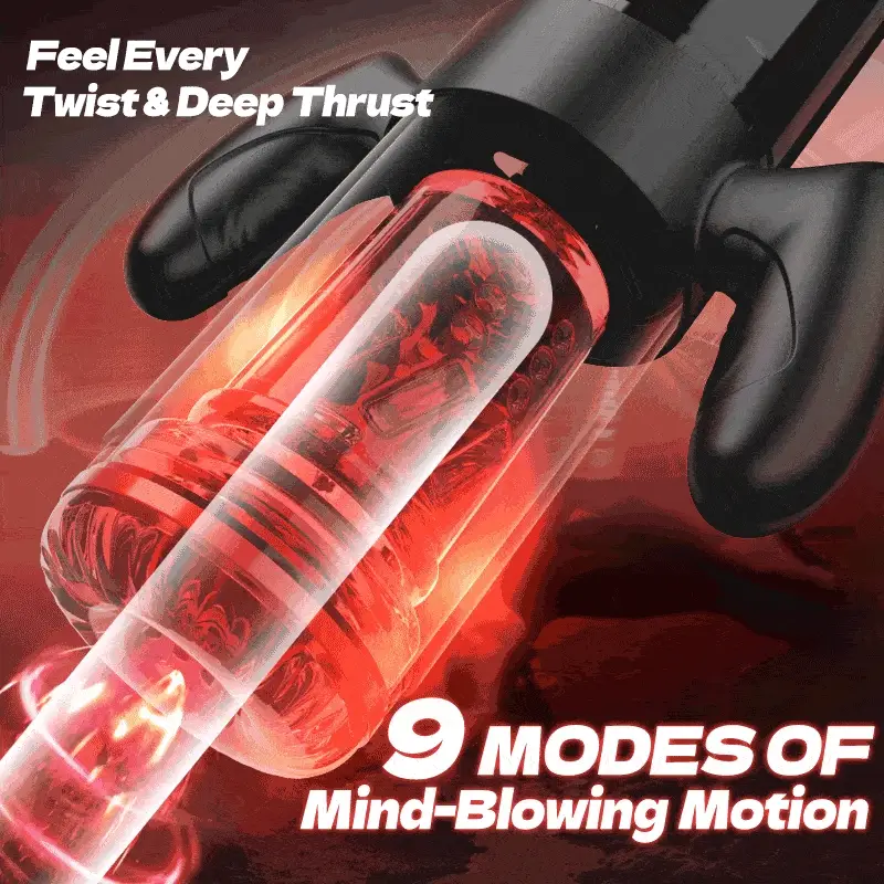 Acmejoy - Terminator 9 Telescopic Rotating Sucking with Handle Male Stroker - Image 8