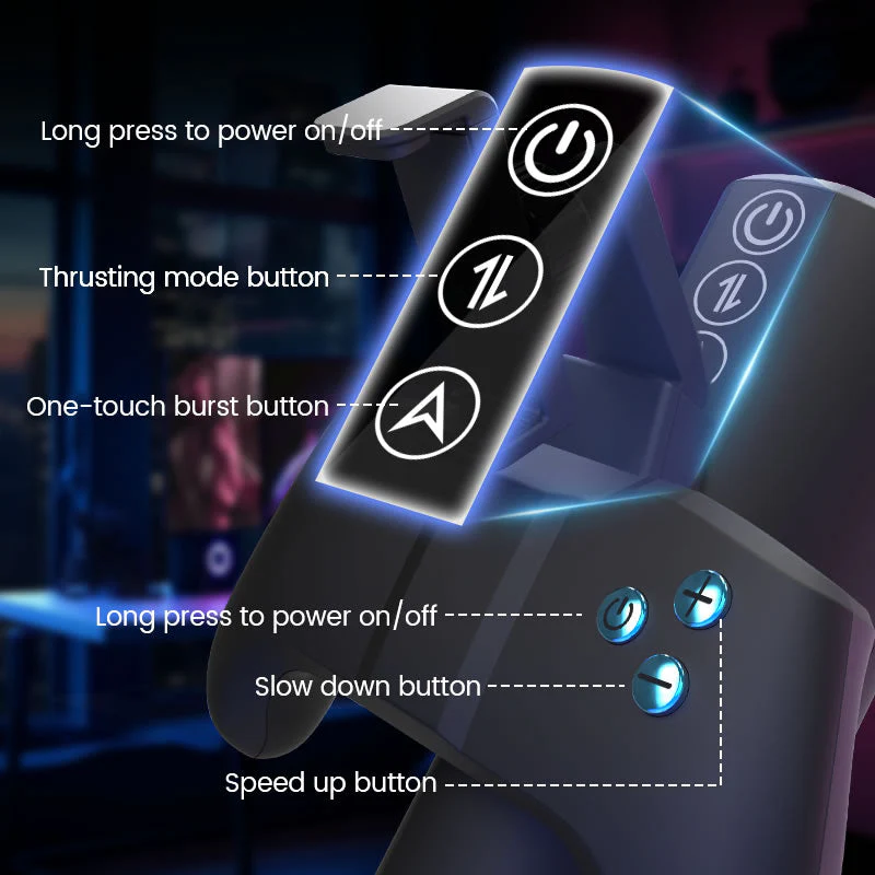 Turbo - Thrust 10-Mode Stroker – Interactive Gamepad Design with Adjustable Phone Stand - Image 5
