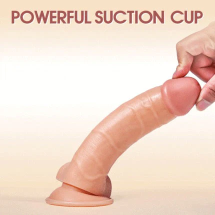 AcmeJoy - Upturned Design Silicone Dildo with Suction Cup 7.67In - Image 3