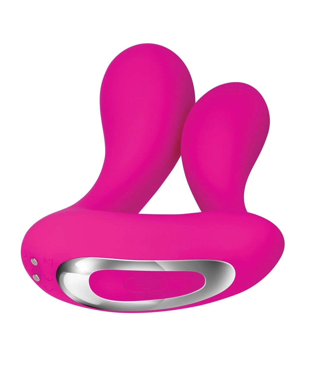 Adam & Eve Rechargeable Dual Entry Vibe w/Remote - Pink - Image 4