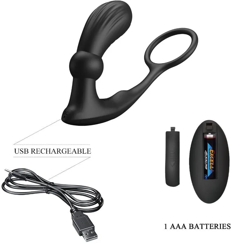 Anneau Pénien Plug Anal Télécommandé Silicone - Image 4