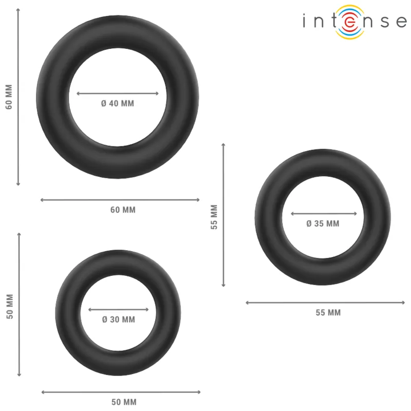 Anneaux En Silicone Noir Pour Performance Sexuelle - Image 4