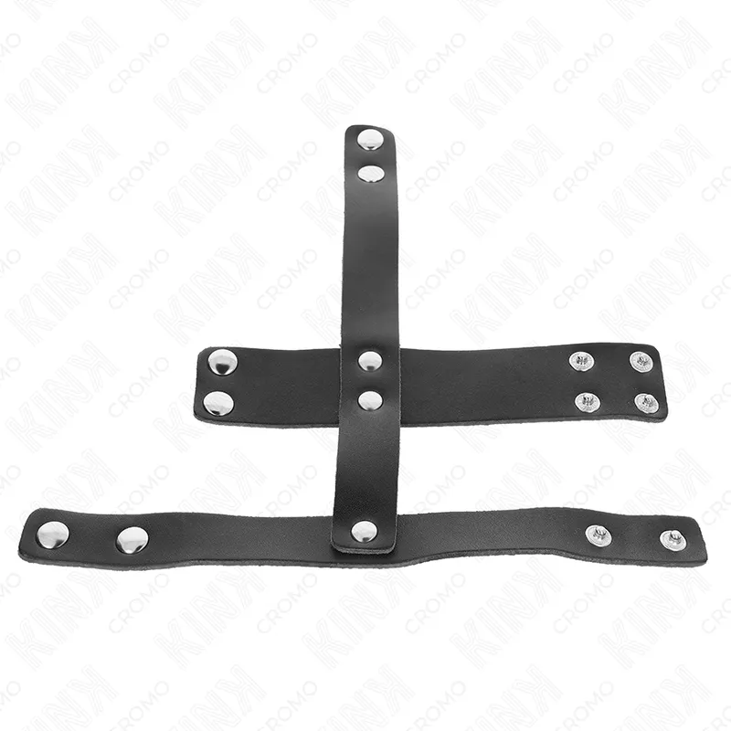 Anneaux péniens cuir ajustable KINK BDSM premium - Image 3
