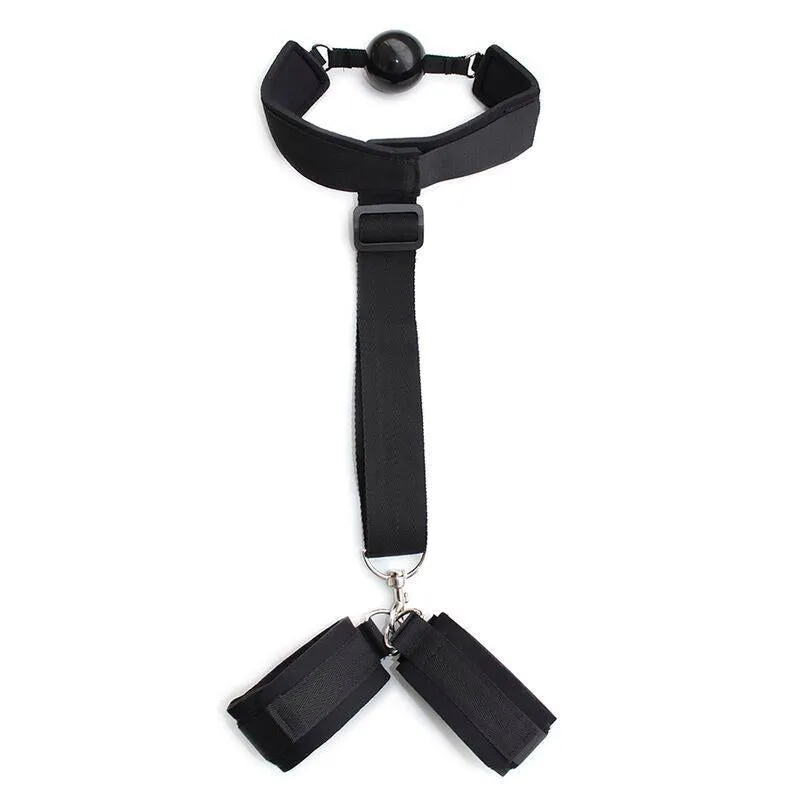 Bâillon Ajustable Avec Menottes Pour Débutants - Image 2