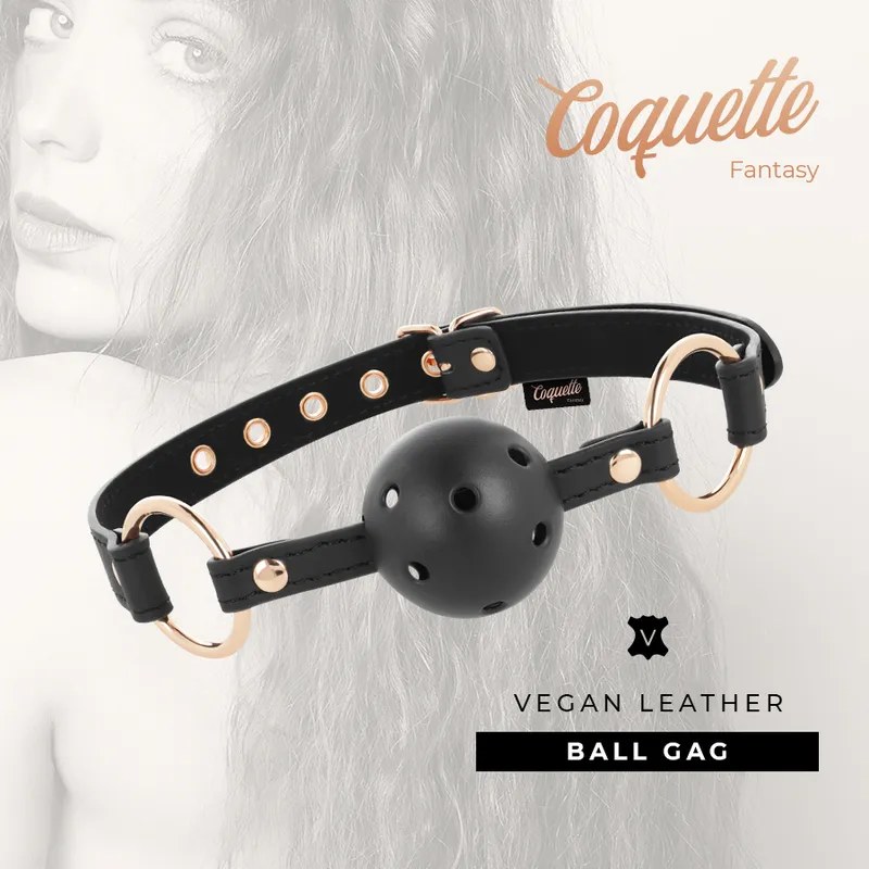 Bâillon Cuir Vegan Respirant Bdsm - Image 2