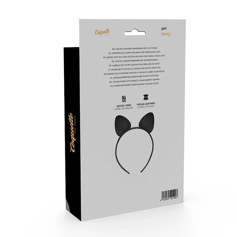 Bandeau En Cuir Végétalien Avec Oreilles De Chat - Image 2