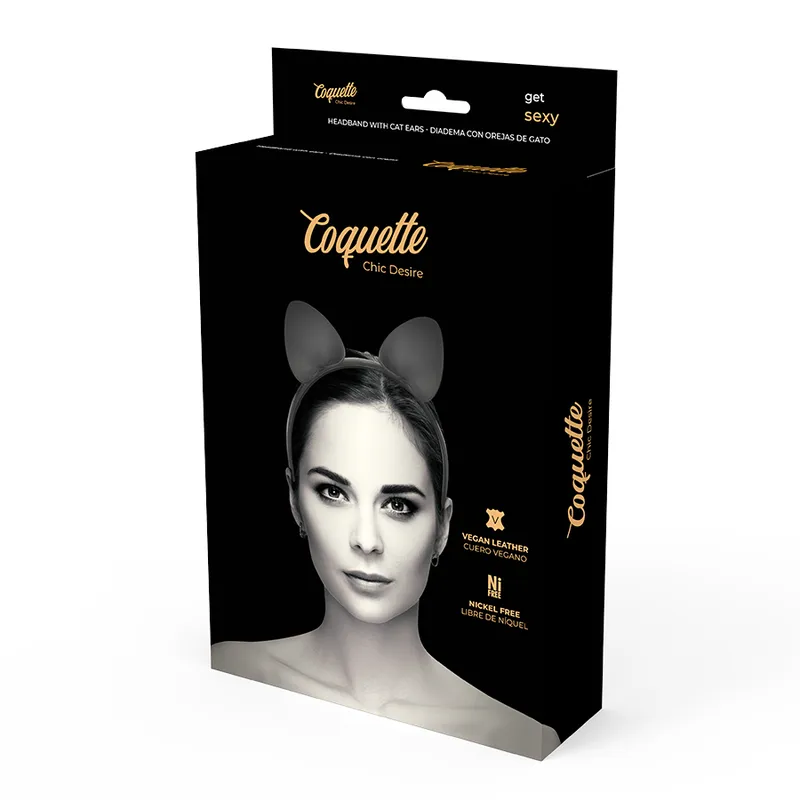 Bandeau En Cuir Végétalien Avec Oreilles De Chat - Image 3
