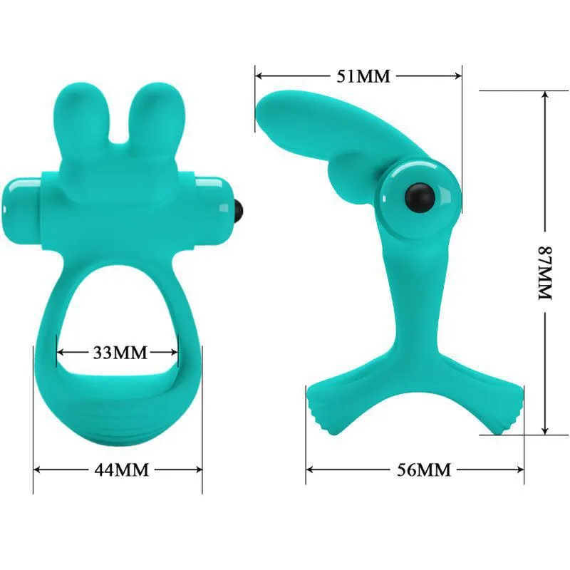 Cockring Silicone Vibrant Vert Imperméable - Image 5