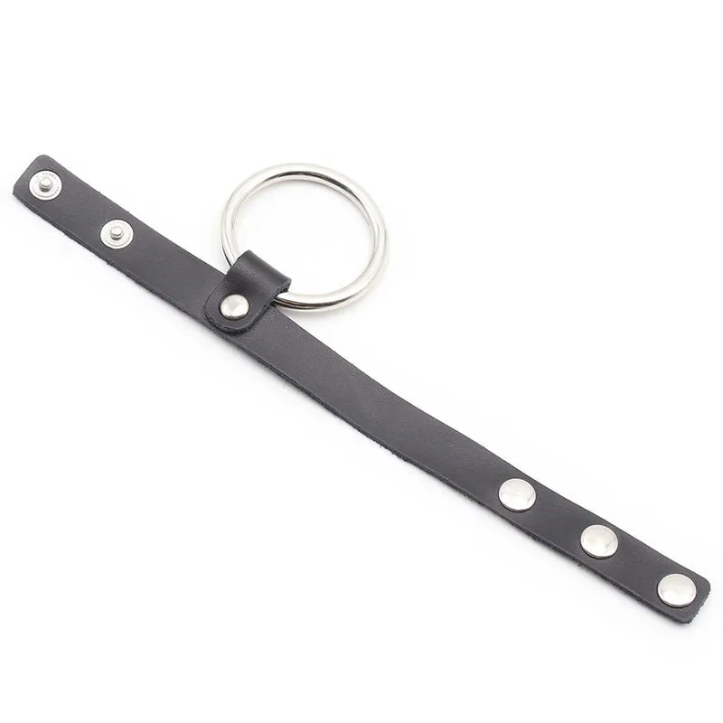 Collier Bdsm Cuir Avec Anneau Métal - Image 3