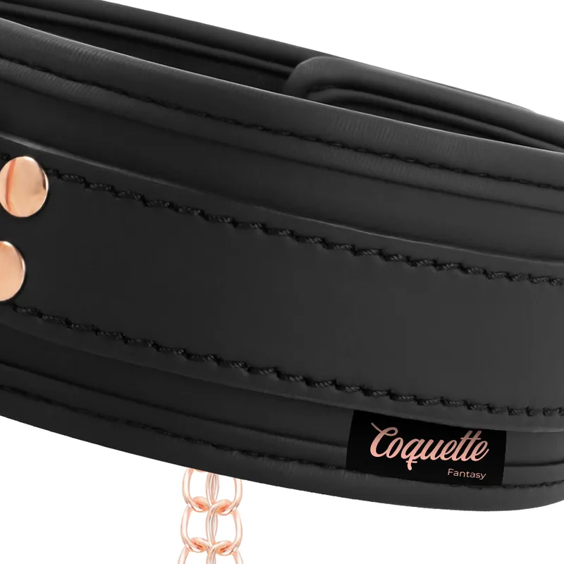 Collier Bdsm Cuir Vegan Avec Pinces À Tétons - Image 5