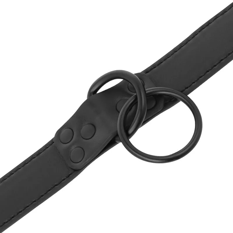 Collier Bdsm En Néoprène Noir Avec Chaîne - Image 4
