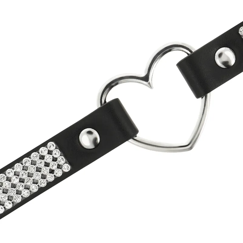Collier Bdsm Réglable Cuir Vegan Noir - Image 5