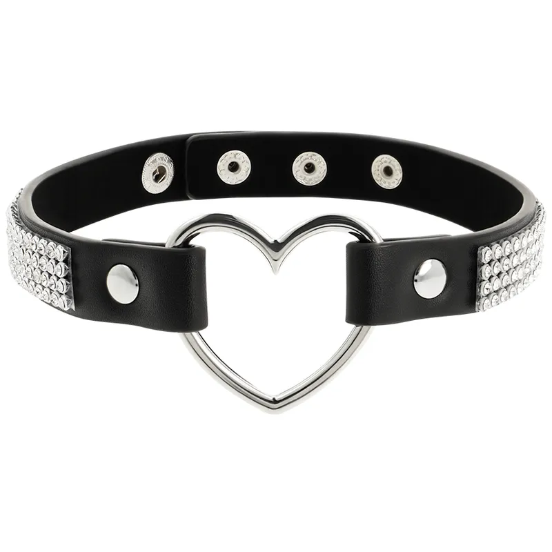 Collier Bdsm Réglable Cuir Vegan Noir - Image 6