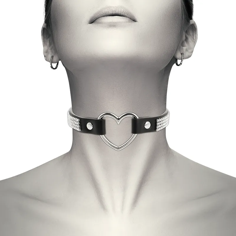 Collier Bdsm Réglable Cuir Vegan Noir - Image 7
