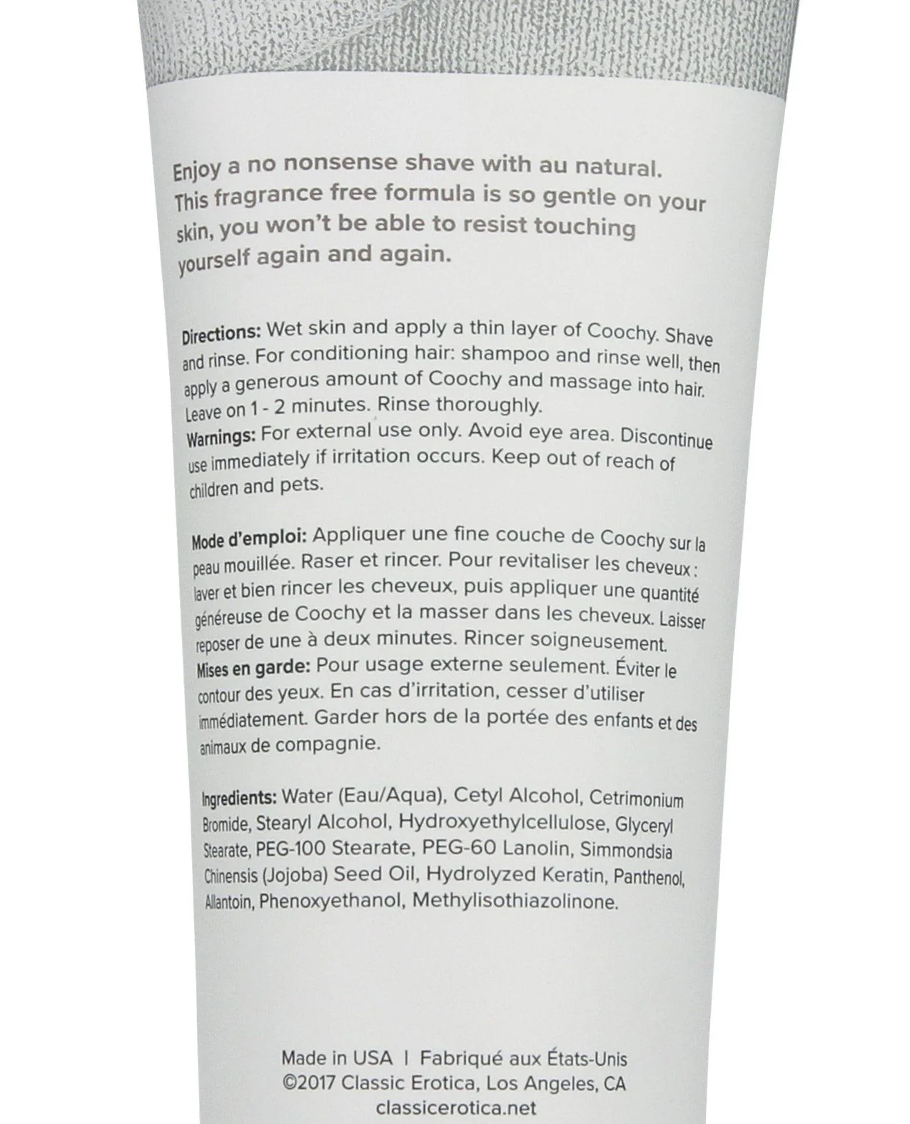 COOCHY Shave Cream - 7.2 oz Au Natural - Image 2