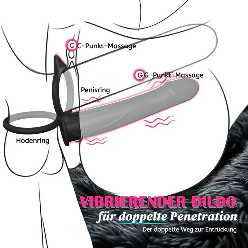 Anal-Analdildo zum Anschnallen für Paare mit vibrierendem Penisring - Image 3