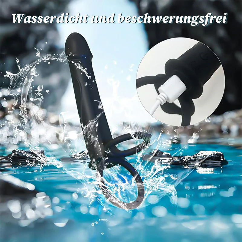 Anal-Analdildo zum Anschnallen für Paare mit vibrierendem Penisring - Image 8