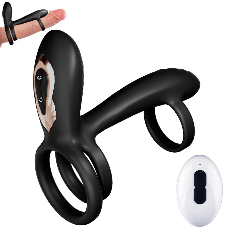 【Neu! 】Warren – 10 Rotationen + 10 Vibrationen Premium-Penisring mit Doppelring - Image 2