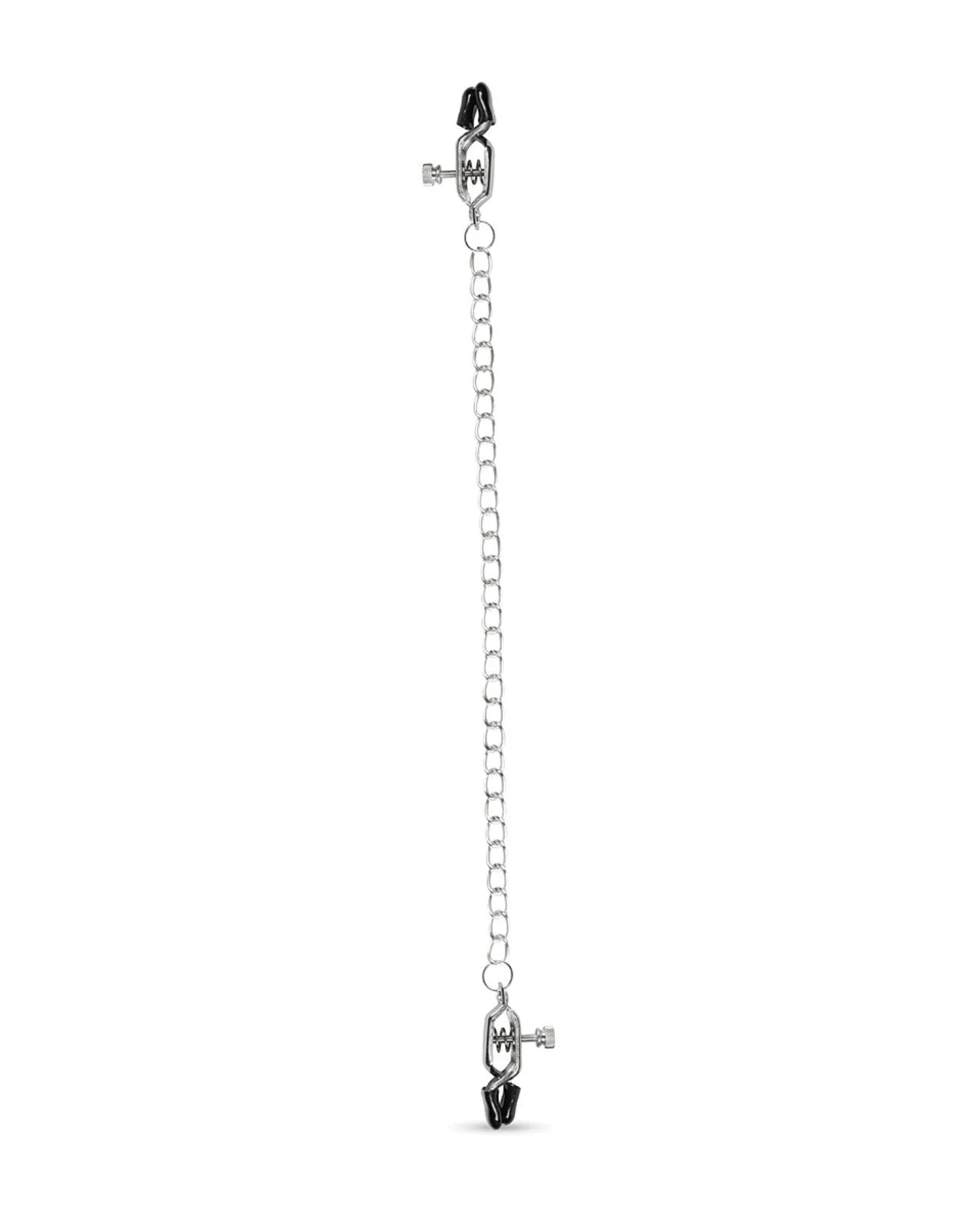 Easy Toys Big Nipple Clamps w/Chain - Silver - Image 3
