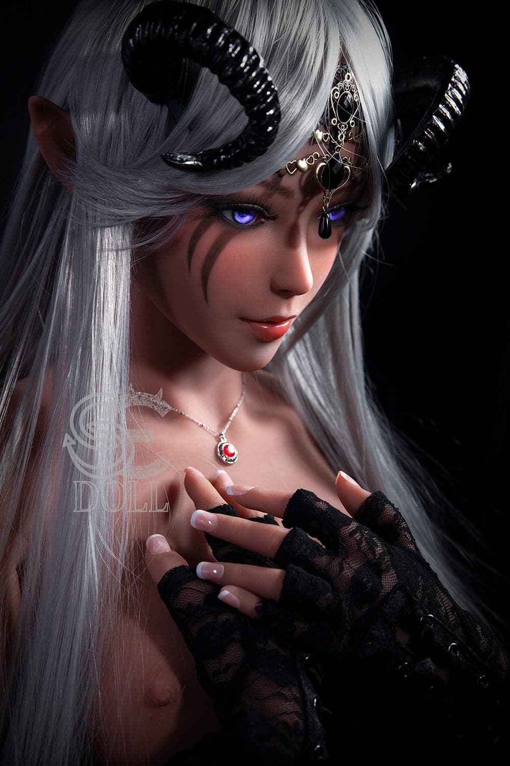 EU In Stock-150cm/4ft 11 Anime Alien in E-Cup Mysterious Night Elf Sex Doll SED068 - Samantha.C - Image 5