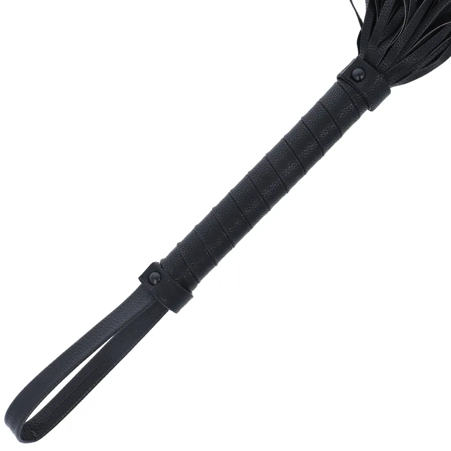 Fouet Bondage Cuir Noir Haute Qualité