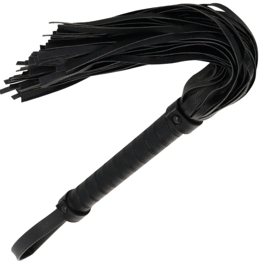 Fouet Bondage Cuir Noir Haute Qualité - Image 2