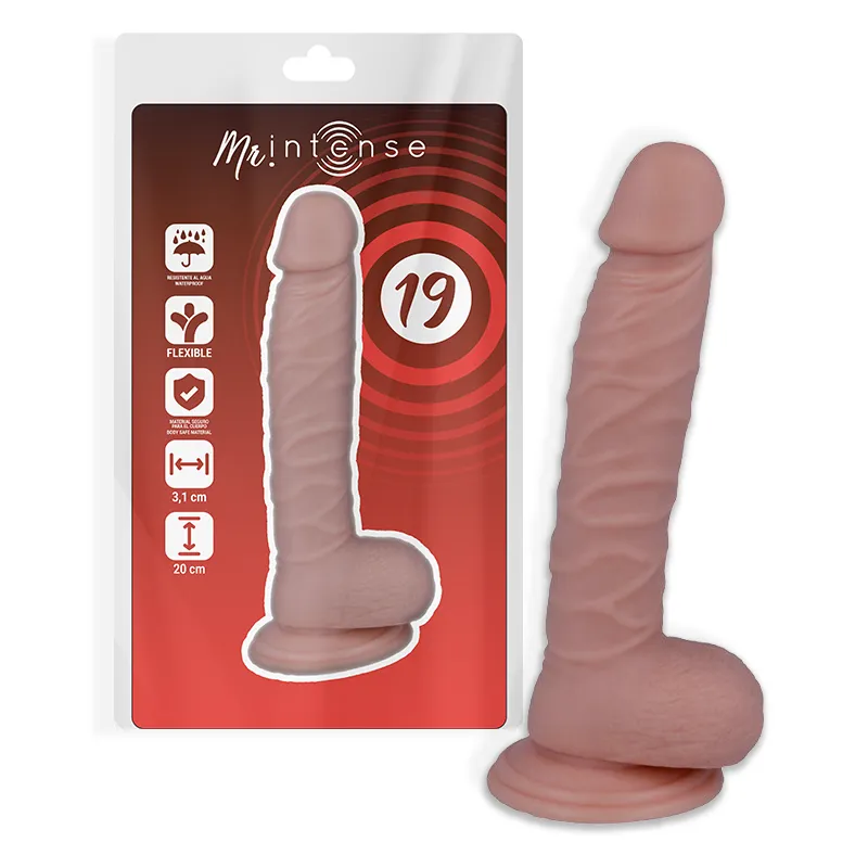 Gode Hypoallergénique Souple Ventouse Réaliste 20cm - Image 7