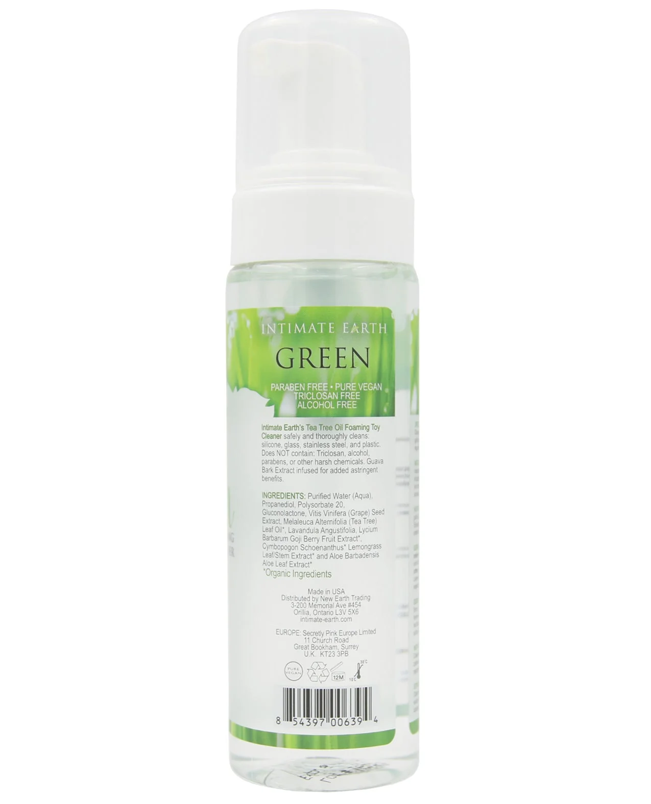 Intimate Earth Green Tea Tree Oil Foaming Toy Cleaner 200ml - Image 2