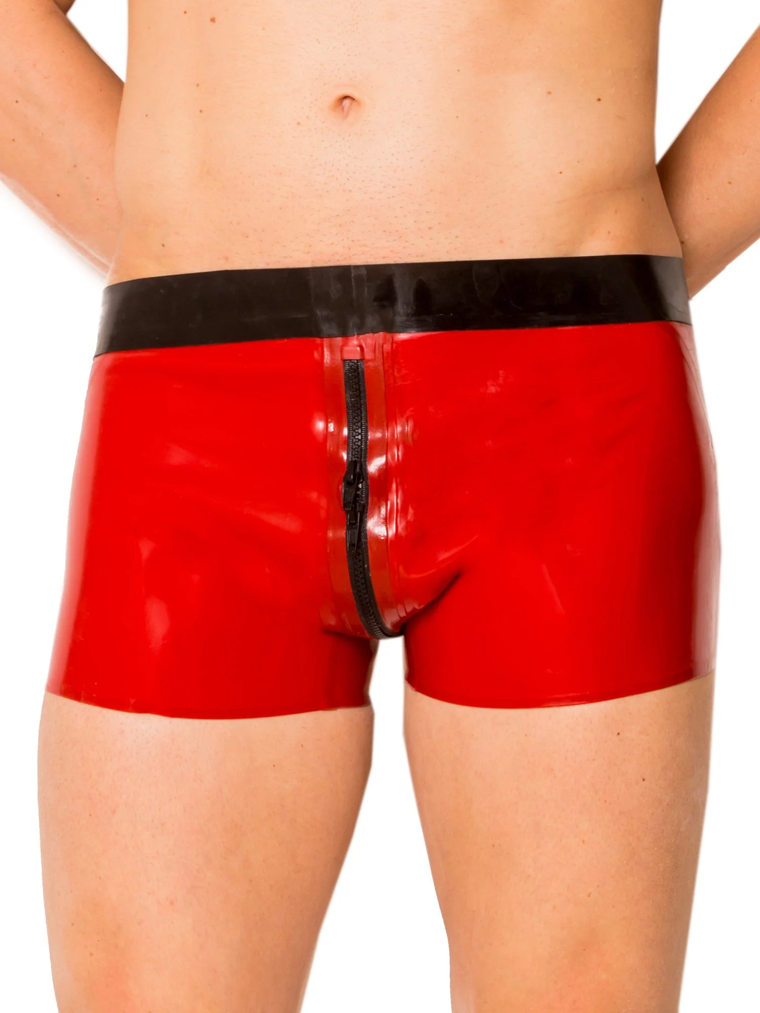 Latex/Rubber Renegade Zipped Shorts - Image 4
