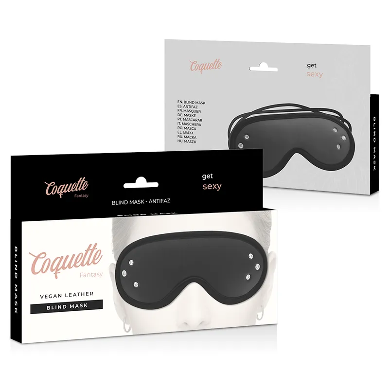 Masque Bdsm Cuir Vegan Ajustable Coquette - Image 2