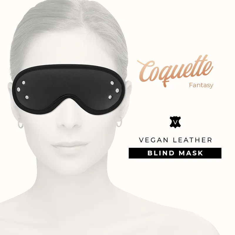 Masque Bdsm Cuir Vegan Ajustable Coquette - Image 3